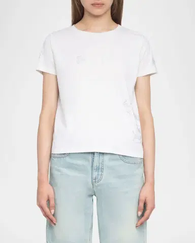 Zadig & Voltaire Alys Strass Hearts on Fire T-Shirt | Thumbnail 4 Zadig & Voltaire Alys Strass Hearts on Fire T-Shirt | Thumbnail 4