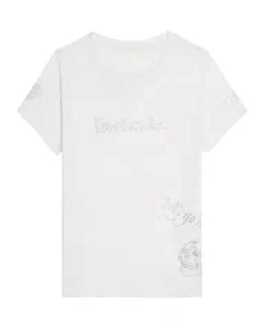 Zadig & Voltaire Alys Strass Hearts on Fire T-Shirt | Thumbnail 1 Zadig & Voltaire Alys Strass Hearts on Fire T-Shirt | Thumbnail 1