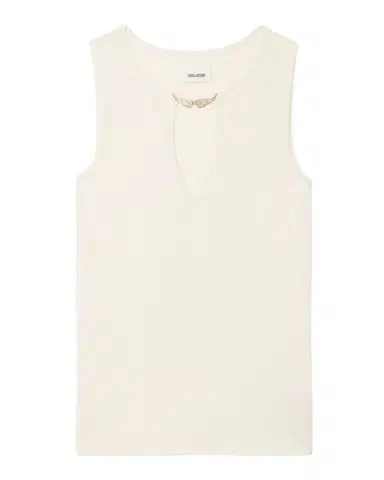 Zadig & Voltaire Sayani Cotton-Blend Knit Tank Top | Thumbnail 1 Zadig & Voltaire Sayani Cotton-Blend Knit Tank Top | Thumbnail 1