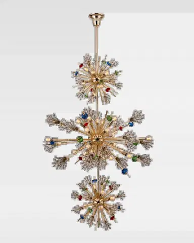 Allegri Crystal by Kalco Lighting Constellation Colorata 50-Light 3-Tier Chandelier | Thumbnail 2 Allegri Crystal by Kalco Lighting Constellation Colorata 50-Light 3-Tier Chandelier | Thumbnail 2
