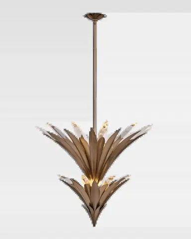 Allegri Crystal by Kalco Lighting Roche 9-Light 2-Tier Chandelier, 31" Tall | Thumbnail 2 Allegri Crystal by Kalco Lighting Roche 9-Light 2-Tier Chandelier, 31" Tall | Thumbnail 2