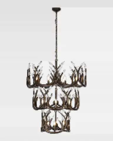 Allegri Crystal by Kalco Lighting Chalet 41" 18-Light Chandelier | Thumbnail 2 Allegri Crystal by Kalco Lighting Chalet 41" 18-Light Chandelier | Thumbnail 2