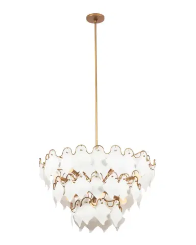 Kalco Lighting Manta 32" Bone China 10-Light Chandelier | Thumbnail 1 Kalco Lighting Manta 32" Bone China 10-Light Chandelier | Thumbnail 1