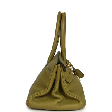 HERMÈS Vintage Hermes Shoulder Birkin 42 JPG Chartreuse Clemence Gold Hardware | Thumbnail 3 HERMÈS Vintage Hermes Shoulder Birkin 42 JPG Chartreuse Clemence Gold Hardware | Thumbnail 3