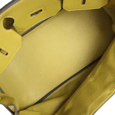 HERMÈS Vintage Hermes Shoulder Birkin 42 JPG Chartreuse Clemence Gold Hardware | Thumbnail 8 HERMÈS Vintage Hermes Shoulder Birkin 42 JPG Chartreuse Clemence Gold Hardware | Thumbnail 8