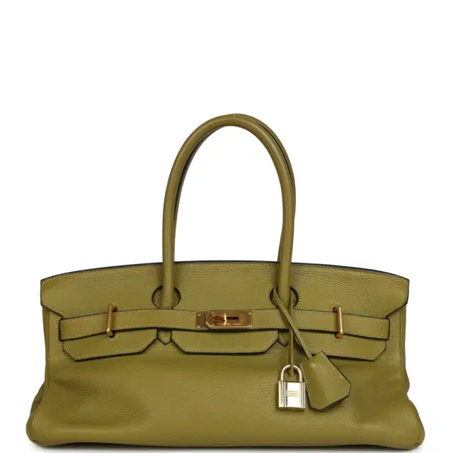 Vintage Hermes Shoulder Birkin 42 JPG Chartreuse Clemence Gold Hardware Vintage Hermes Shoulder Birkin 42 JPG Chartreuse Clemence Gold Hardware