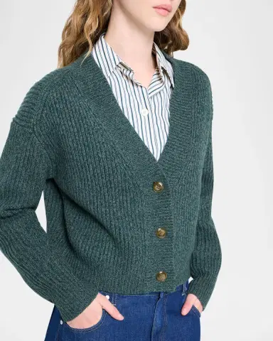 TWP Cropped Cashmere Cardigan | Thumbnail 4 TWP Cropped Cashmere Cardigan | Thumbnail 4