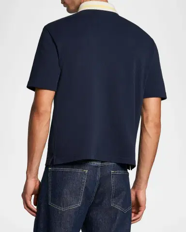 Marni Men's Contrast-Collar Polo Shirt | Thumbnail 4 Marni Men's Contrast-Collar Polo Shirt | Thumbnail 4