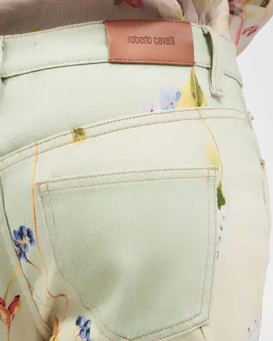 Roberto Cavalli Miami Flowers Print Flare Pants | Thumbnail 3 Roberto Cavalli Miami Flowers Print Flare Pants | Thumbnail 3