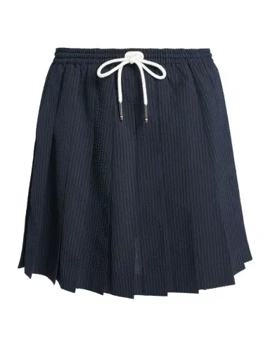 Thom Browne Pleated Seersucker Mini Drawstring Skirt | Thumbnail 1 Thom Browne Pleated Seersucker Mini Drawstring Skirt | Thumbnail 1