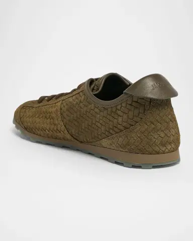 Jacquemus Men's Les Tennis Embossed Suede Low-Top Sneakers | Thumbnail 3 Jacquemus Men's Les Tennis Embossed Suede Low-Top Sneakers | Thumbnail 3