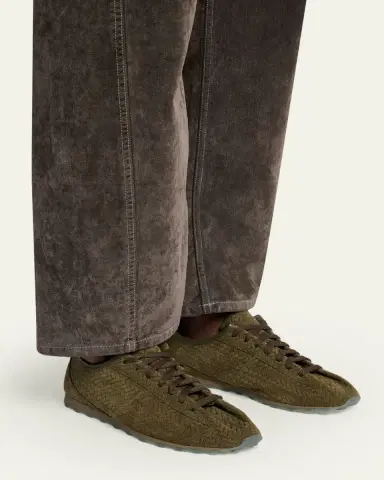 Jacquemus Men's Les Tennis Embossed Suede Low-Top Sneakers | Thumbnail 7 Jacquemus Men's Les Tennis Embossed Suede Low-Top Sneakers | Thumbnail 7