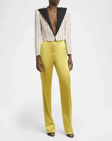 Valentino Garavani Polka-Dot Sequined Crop Blazer Jacket | Thumbnail 2 Valentino Garavani Polka-Dot Sequined Crop Blazer Jacket | Thumbnail 2