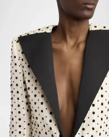 Valentino Garavani Polka-Dot Sequined Crop Blazer Jacket | Thumbnail 5 Valentino Garavani Polka-Dot Sequined Crop Blazer Jacket | Thumbnail 5