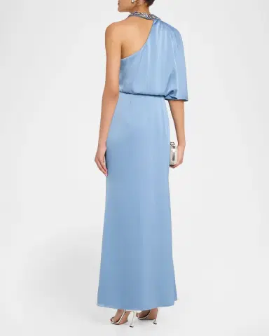 Aidan Mattox Beaded One-Shoulder Twist Gown | Thumbnail 2 Aidan Mattox Beaded One-Shoulder Twist Gown | Thumbnail 2