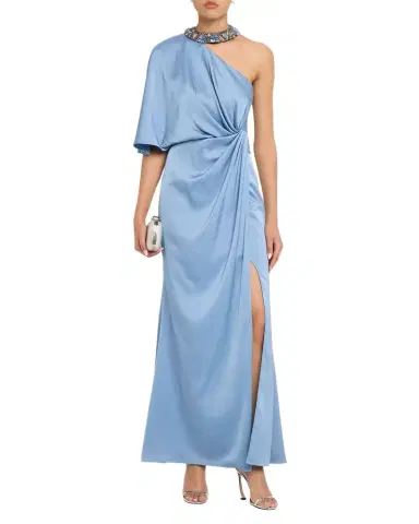 Aidan Mattox Beaded One-Shoulder Twist Gown | Thumbnail 1 Aidan Mattox Beaded One-Shoulder Twist Gown | Thumbnail 1