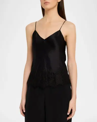 Nili Lotan Nadine Lace Silk Cami Top | Thumbnail 4 Nili Lotan Nadine Lace Silk Cami Top | Thumbnail 4