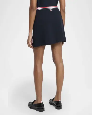 Thom Browne Striped Cotton Pique Mini Wrap Skirt | Thumbnail 3 Thom Browne Striped Cotton Pique Mini Wrap Skirt | Thumbnail 3