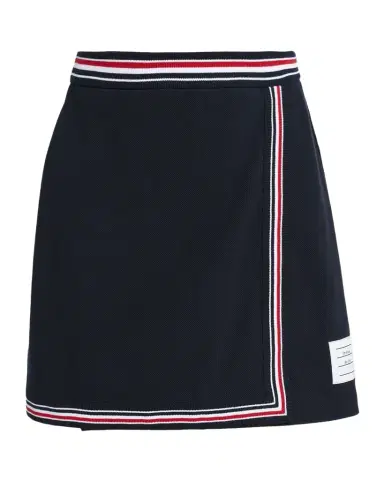 Thom Browne Striped Cotton Pique Mini Wrap Skirt | Thumbnail 1 Thom Browne Striped Cotton Pique Mini Wrap Skirt | Thumbnail 1