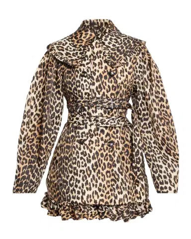 Ganni Leopard-Print Duchesse Satin Jacket | Thumbnail 1 Ganni Leopard-Print Duchesse Satin Jacket | Thumbnail 1