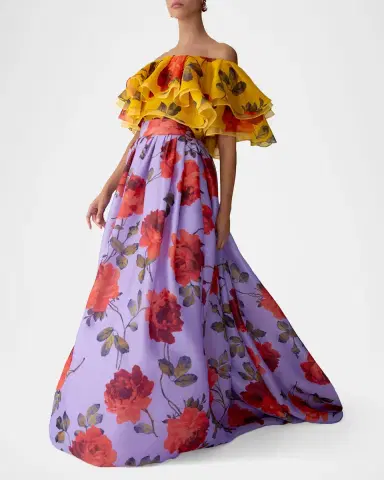 Carolina Herrera Rose Silk Organza Ball Skirt | Thumbnail 4 Carolina Herrera Rose Silk Organza Ball Skirt | Thumbnail 4