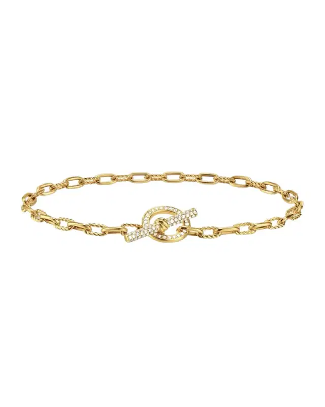 Madison Chain Bracelet in 18K Gold with Diamonds, 3mm Madison Chain Bracelet in 18K Gold with Diamonds, 3mm