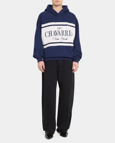 Willy Chavarria Men's Chavarria Stripe Oversized Hoodie | Thumbnail 2 Willy Chavarria Men's Chavarria Stripe Oversized Hoodie | Thumbnail 2