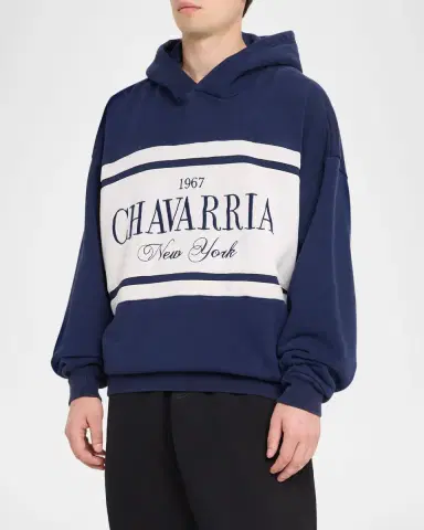 Willy Chavarria Men's Chavarria Stripe Oversized Hoodie | Thumbnail 4 Willy Chavarria Men's Chavarria Stripe Oversized Hoodie | Thumbnail 4