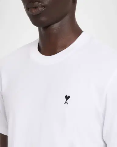 AMI PARIS Men's Cotton Ami De Coeur Cotton Crewneck T-Shirt | Thumbnail 4 AMI PARIS Men's Cotton Ami De Coeur Cotton Crewneck T-Shirt | Thumbnail 4