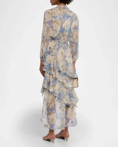 MISA Los Angeles Vesper Peony Blossom Chiffon High-Low Dress | Thumbnail 2 MISA Los Angeles Vesper Peony Blossom Chiffon High-Low Dress | Thumbnail 2