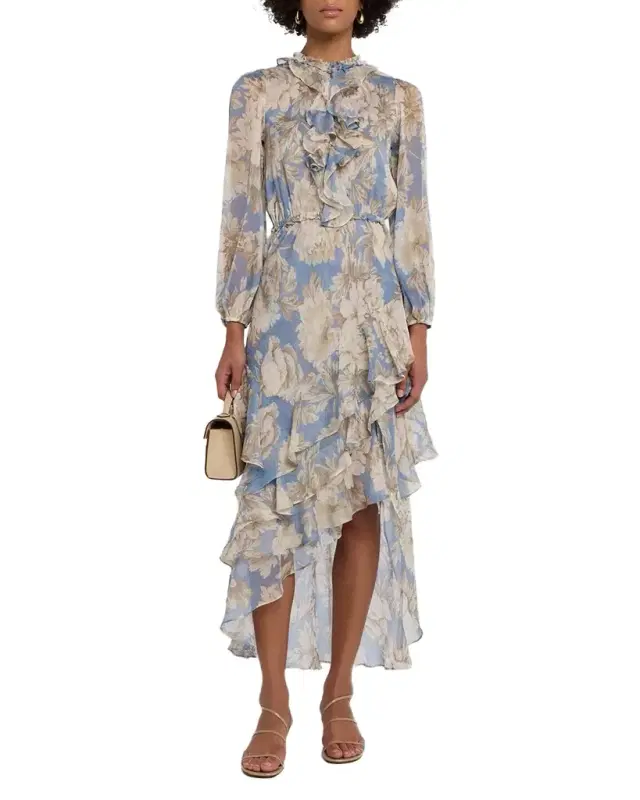 Vesper Peony Blossom Chiffon High-Low Dress Vesper Peony Blossom Chiffon High-Low Dress