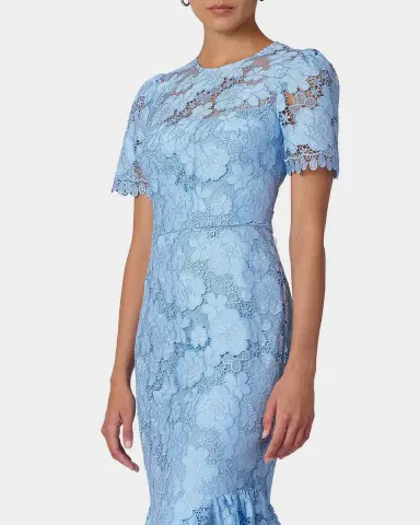 Shoshanna Emmie Floral Lace Trumpet Midi Dress | Thumbnail 4 Shoshanna Emmie Floral Lace Trumpet Midi Dress | Thumbnail 4