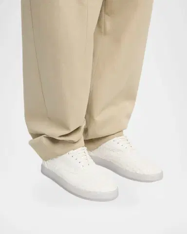 Bottega Veneta Men's Serena Intrecciato Leather Low-Top Sneakers | Thumbnail 2 Bottega Veneta Men's Serena Intrecciato Leather Low-Top Sneakers | Thumbnail 2