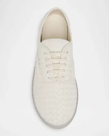 Bottega Veneta Men's Serena Intrecciato Leather Low-Top Sneakers | Thumbnail 5 Bottega Veneta Men's Serena Intrecciato Leather Low-Top Sneakers | Thumbnail 5