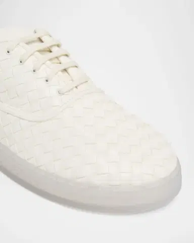 Bottega Veneta Men's Serena Intrecciato Leather Low-Top Sneakers | Thumbnail 6 Bottega Veneta Men's Serena Intrecciato Leather Low-Top Sneakers | Thumbnail 6