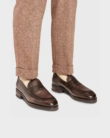 Allen Edmonds Reserve Men's Roman Grained Leather Penny Loafers | Thumbnail 2 Allen Edmonds Reserve Men's Roman Grained Leather Penny Loafers | Thumbnail 2