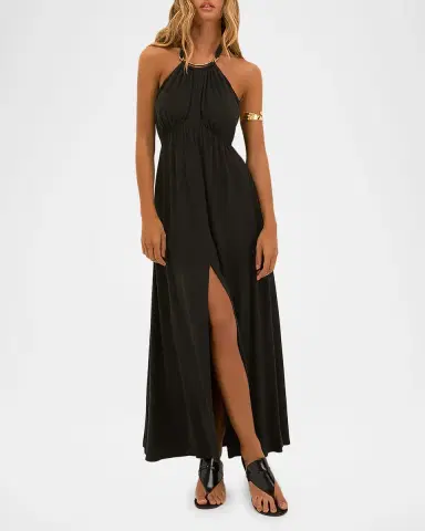 Vix Joy Long Halter Dress Coverup | Thumbnail 2 Vix Joy Long Halter Dress Coverup | Thumbnail 2