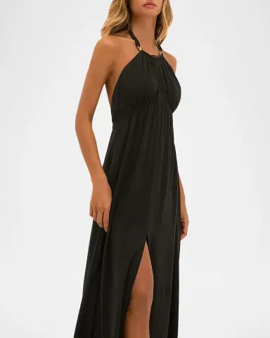 Vix Joy Long Halter Dress Coverup | Thumbnail 4 Vix Joy Long Halter Dress Coverup | Thumbnail 4