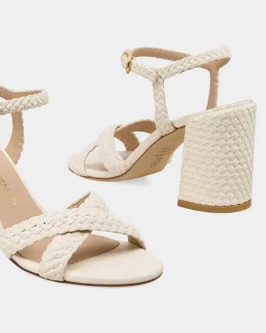Stuart Weitzman 85mm Alyssa Woven Leather Ankle-Strap Sandals | Thumbnail 2 Stuart Weitzman 85mm Alyssa Woven Leather Ankle-Strap Sandals | Thumbnail 2
