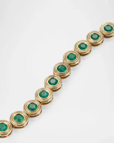 Sydney Evan 14K Emerald Green Fluted Bracelet | Thumbnail 3 Sydney Evan 14K Emerald Green Fluted Bracelet | Thumbnail 3