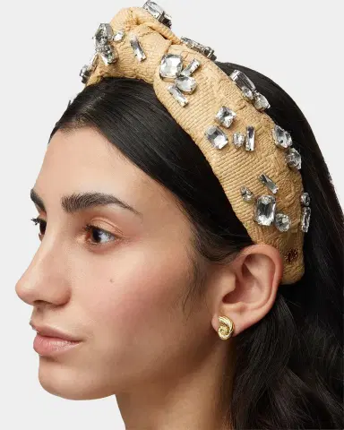 Lele Sadoughi Knotted Candy Crystal Raffia Headband | Thumbnail 2 Lele Sadoughi Knotted Candy Crystal Raffia Headband | Thumbnail 2