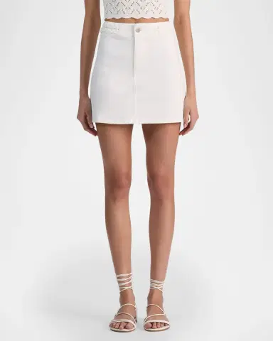 ALICE + OLIVIA Kari Braided Waistband Mini Skirt | Thumbnail 4 ALICE + OLIVIA Kari Braided Waistband Mini Skirt | Thumbnail 4