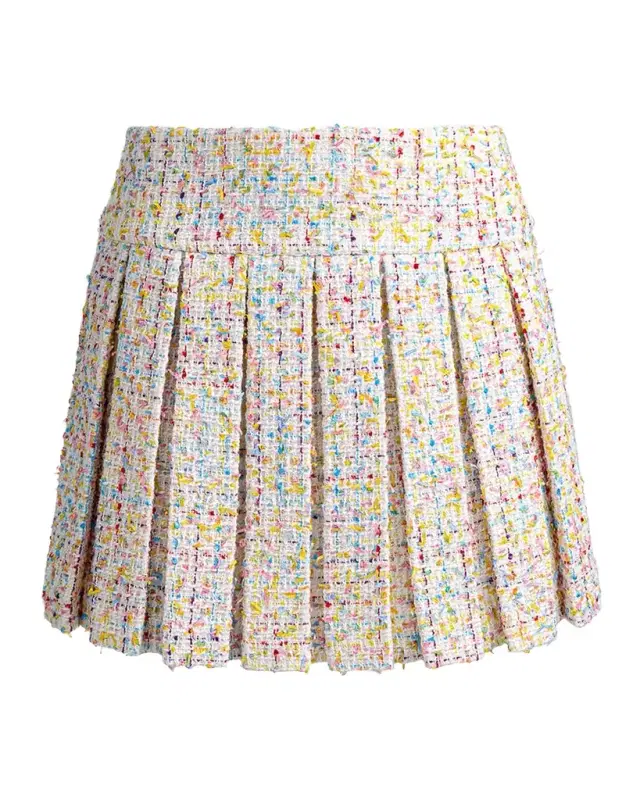 Emilie Pleated Tweed Mini Skirt Emilie Pleated Tweed Mini Skirt