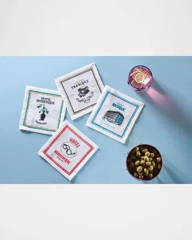 Jonathan Adler Hotel de Reve Cocktail Napkins, Set of 4 | Thumbnail 2 Jonathan Adler Hotel de Reve Cocktail Napkins, Set of 4 | Thumbnail 2
