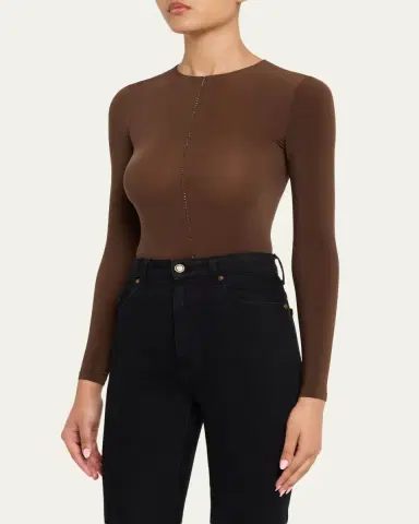 Wolford Crystal String Buenos Aires Long-Sleeve Bodysuit | Thumbnail 4 Wolford Crystal String Buenos Aires Long-Sleeve Bodysuit | Thumbnail 4