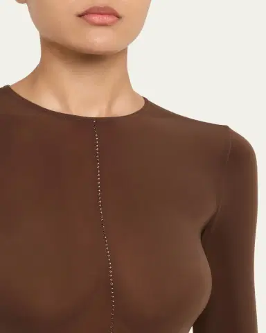 Wolford Crystal String Buenos Aires Long-Sleeve Bodysuit | Thumbnail 5 Wolford Crystal String Buenos Aires Long-Sleeve Bodysuit | Thumbnail 5