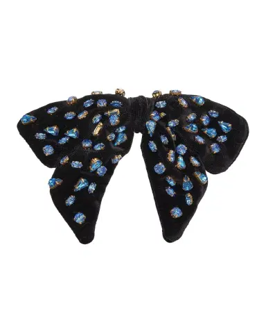 Lele Sadoughi Candy Oversized Velvet & Crystal Bow Barrette | Thumbnail 1 Lele Sadoughi Candy Oversized Velvet & Crystal Bow Barrette | Thumbnail 1