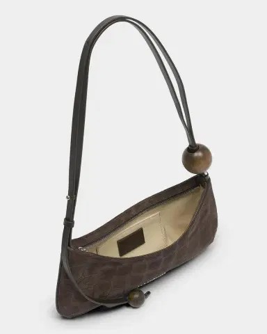 Jacquemus Le Bisou Perle Croc-Embossed Suede Shoulder Bag | Thumbnail 3 Jacquemus Le Bisou Perle Croc-Embossed Suede Shoulder Bag | Thumbnail 3