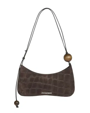 Jacquemus Le Bisou Perle Croc-Embossed Suede Shoulder Bag | Thumbnail 1 Jacquemus Le Bisou Perle Croc-Embossed Suede Shoulder Bag | Thumbnail 1