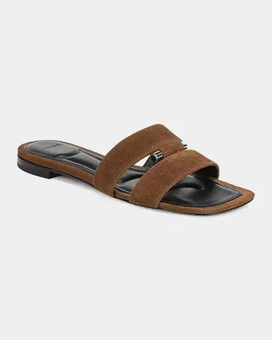 Vince Piper Suede Flat Slide Sandals | Thumbnail 2 Vince Piper Suede Flat Slide Sandals | Thumbnail 2